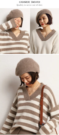 Pure Cashmere Knitted Beret