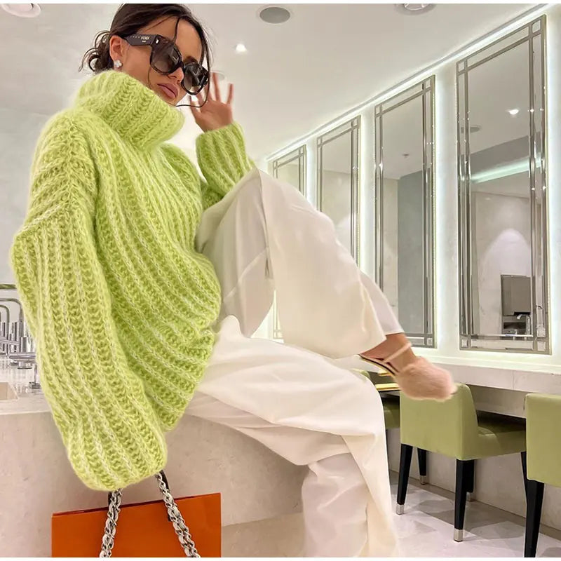 Designers' Oversized Turtleneck Sweater