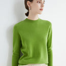 Basic Style Round Neck Wool Jumper