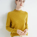 Basic Style Round Neck Wool Jumper