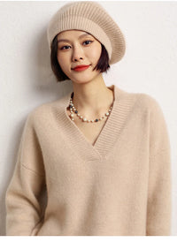 Pure Cashmere Knitted Beret