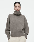 Casual Polo Collar Fitted Knitted Cardigan Sweater