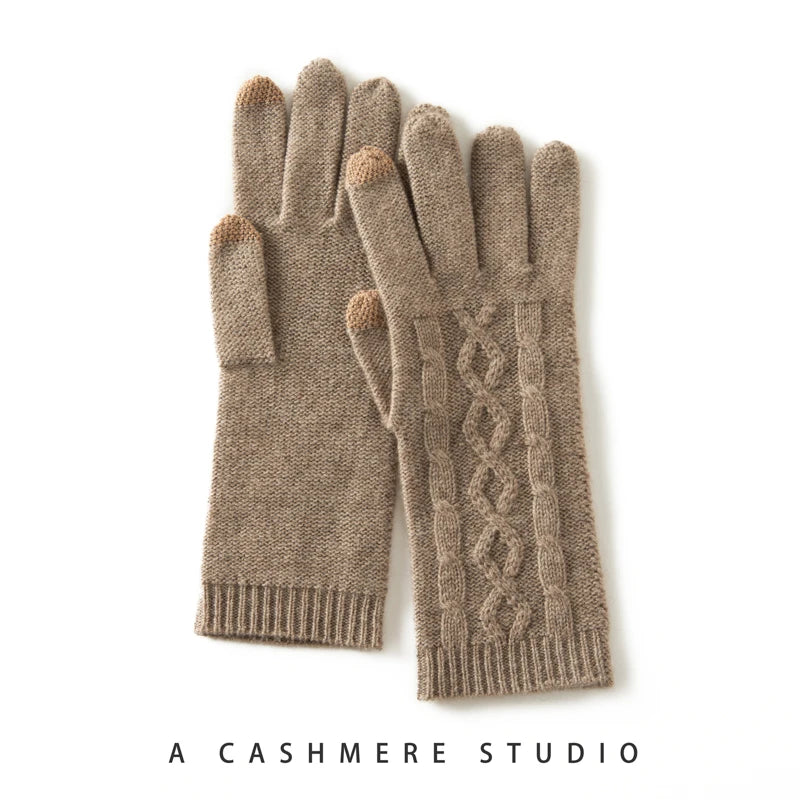 Full Finger Pure Cashmere Gloves