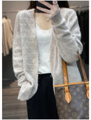 Open front Pure Wool Cardigan