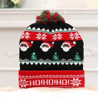 Creative Flashing Led Light Knitted Christmas Hat