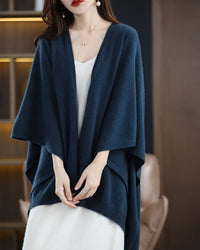 Plus-Size Wool Casual Cardigan Shawl