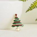 Christmas Tree Rhinestone Brooches Pins