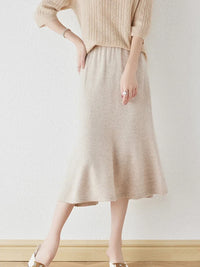 100% Merino Wool Knitted Fishtail Skirt