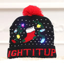 Creative Flashing Led Light Knitted Christmas Hat