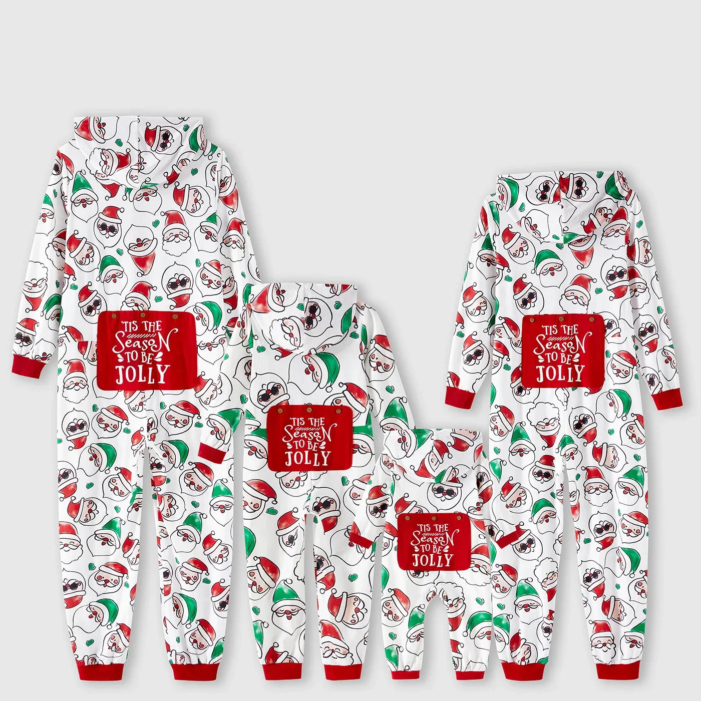 Christmas Family Matching Santa Claus Print Pajamas Set