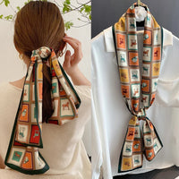 Printed Long Silk Scarf