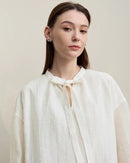 Loose Polka Dot Chiffon Shirt