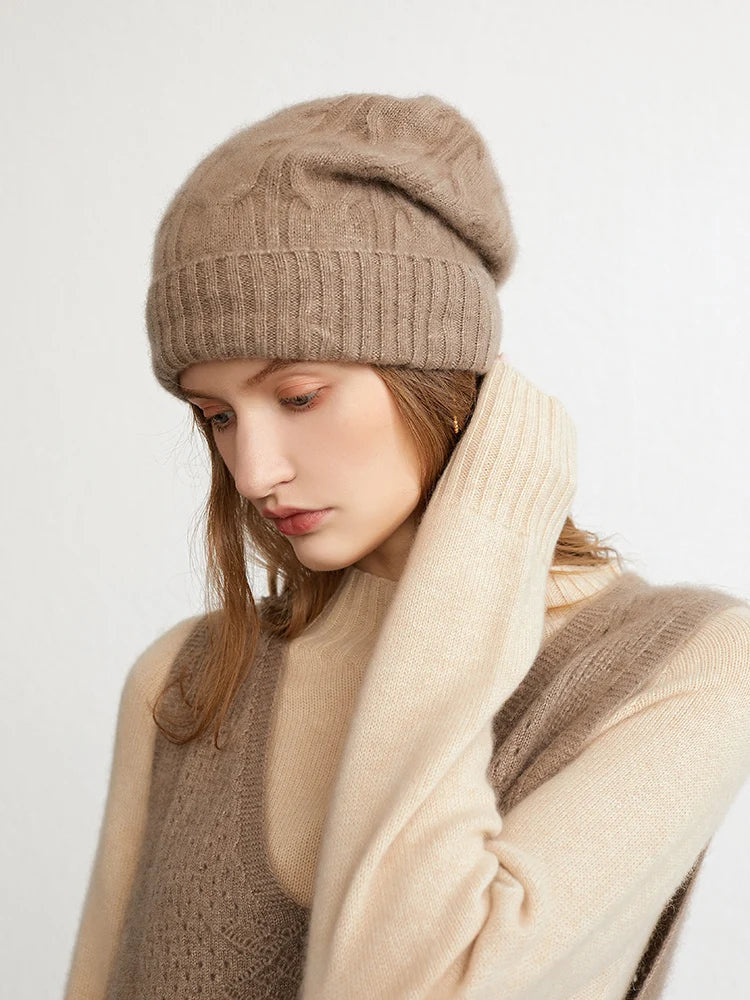 Basic 100% Cashmere Beanie