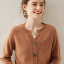 100% Cashmere Knitted Short Cardigan