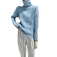 Cable Knit Turtleneck Cashmere Sweater