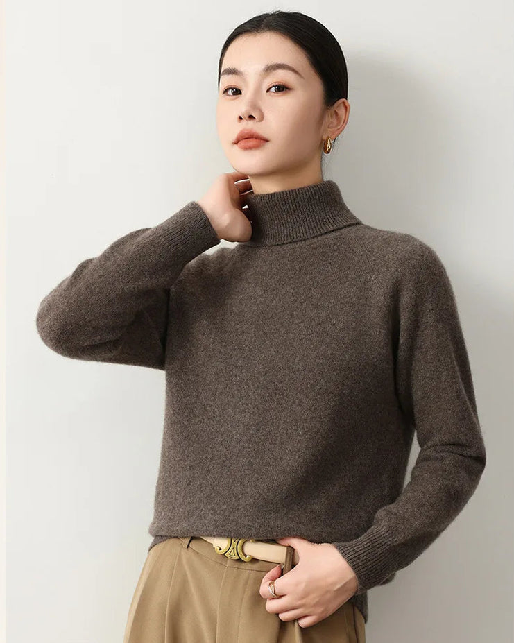 Yak Wool Turtleneck Long-Sleeved Thick Sweater