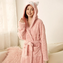 Thicken Flannel Hooded Cartoon Lounge Robe