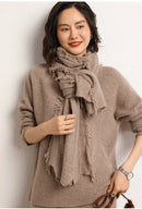 Pure Cashmere Knitted Scarf