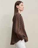 Loose Polka Dot Chiffon Shirt