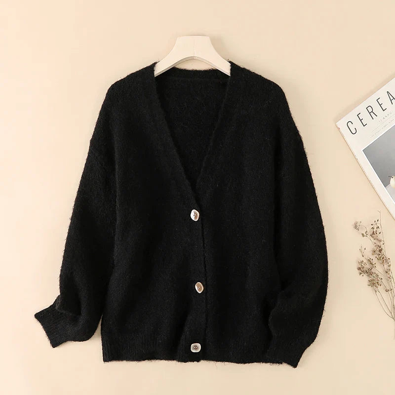 Wool Blend Soft Knitted Short Cardigan