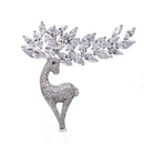 Christmas Deer Rhinestone Brooch Pin