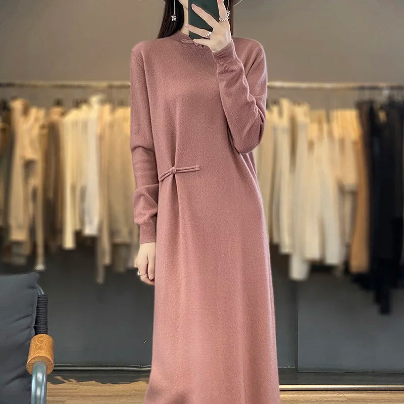 Cashmere and Wool Knitted A-Line Dress