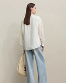 Loose Polka Dot Chiffon Shirt