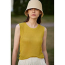 Sleeveless O Neck Knitted Camisole&Vest