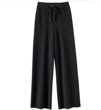 High Waisted  Cashmere Blend Wide Leg Pants