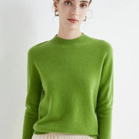 Basic Style Round Neck Wool Jumper