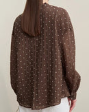 Loose Polka Dot Chiffon Shirt