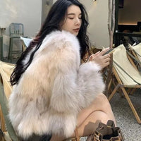 Furry Faux Fur Short Coat