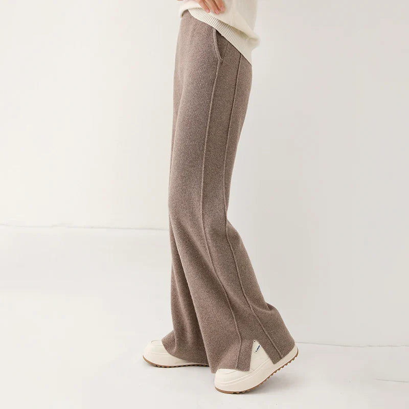 100% Wool Wide-Leg Sweatpants