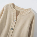 100% Cashmere Knitted Cardigan