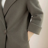 100% Wool Mid-Length Overcoat