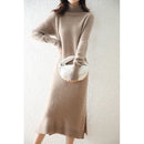 Turtleneck Pure Wool Knitted Dress