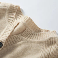 100% Cashmere Knitted Short Cardigan