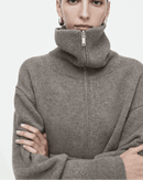 Casual Polo Collar Fitted Knitted Cardigan Sweater