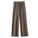 High Waisted  Cashmere Blend Wide Leg Pants