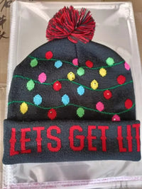 Creative Flashing Led Light Knitted Christmas Hat