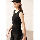 Sleeveless O Neck Knitted Camisole&Vest