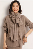 Pure Cashmere Knitted Scarf