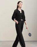 Casual Drop-Shoulder Sleeve Openwork Knit Sweater