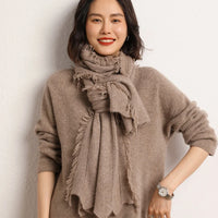 Pure Cashmere Knitted Scarf