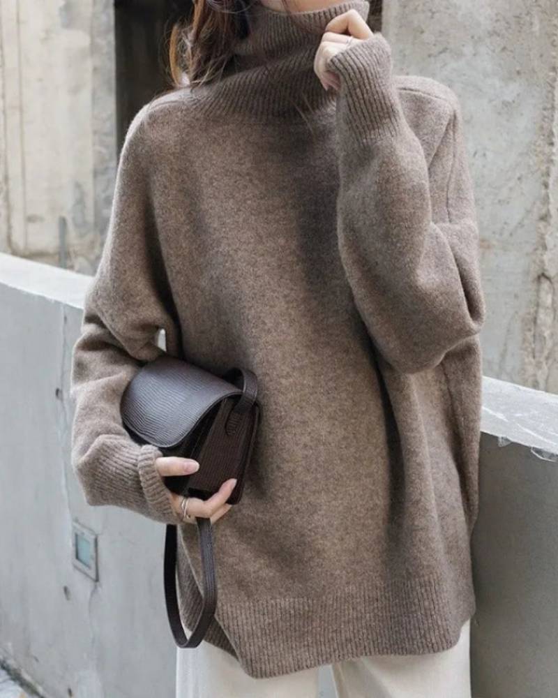 Turtleneck Loose Wool Sweater