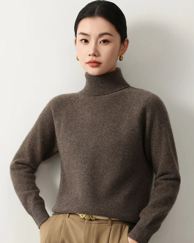 Yak Wool Turtleneck Long-Sleeved Thick Sweater
