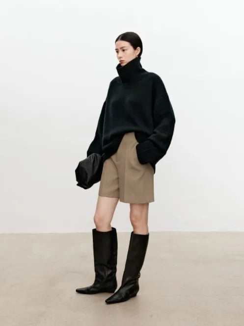 Oversized Turtleneck Cashmere Sweater