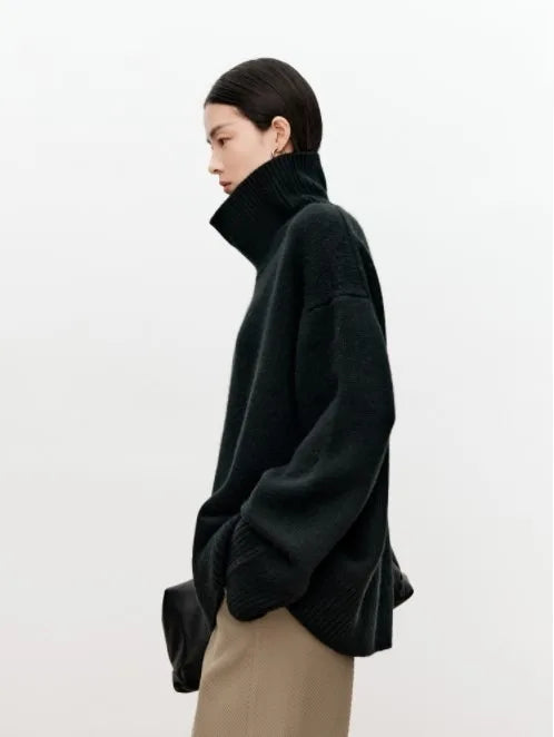 Oversized Turtleneck Cashmere Sweater