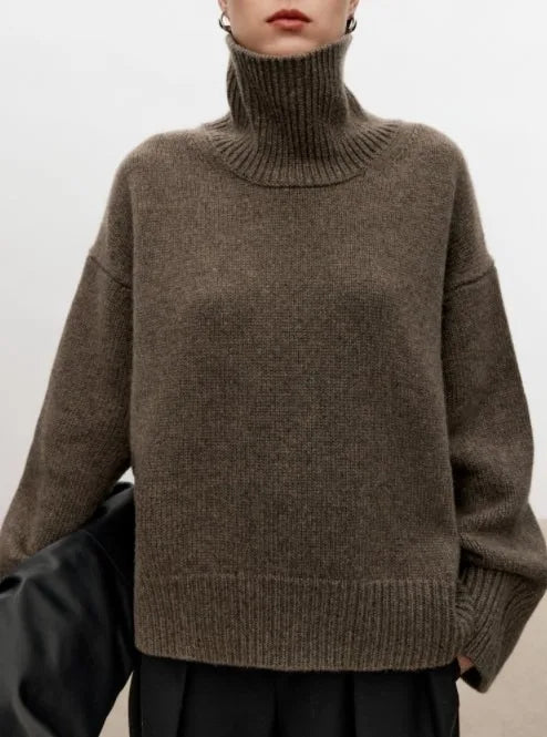 Oversized Turtleneck Cashmere Sweater